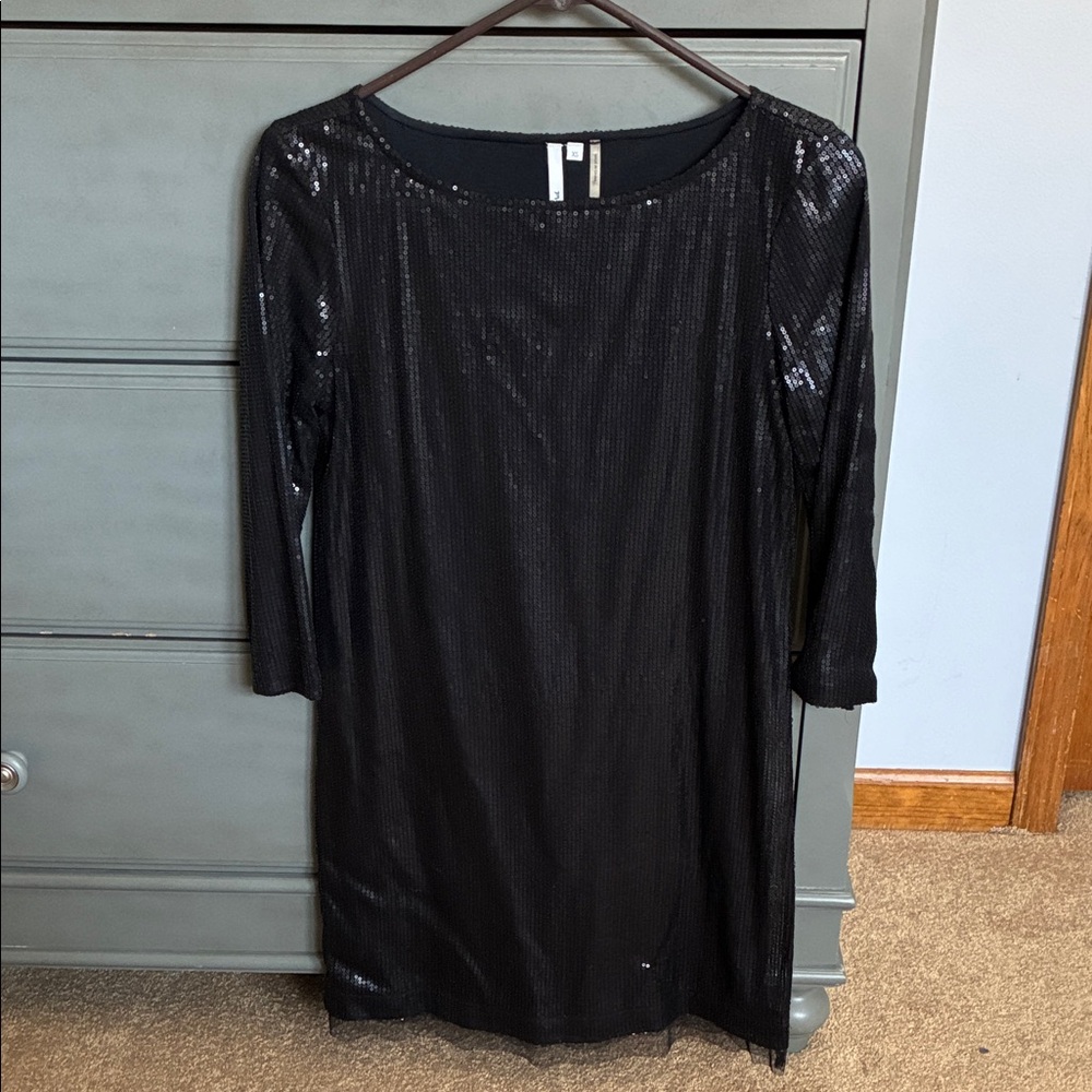 Black Sequin Dress
